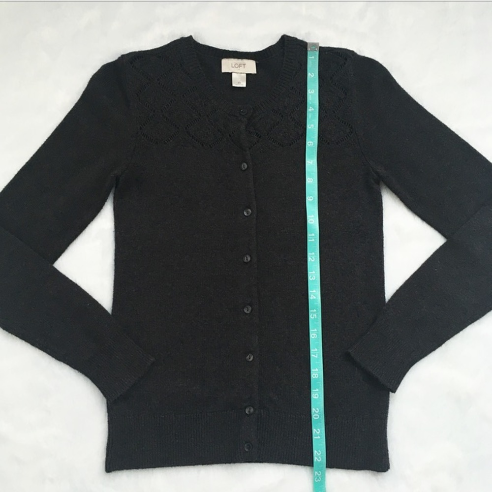 Like New Gray Ann Taylor Loft Cardigan Sweater - Picture 3 of 5
